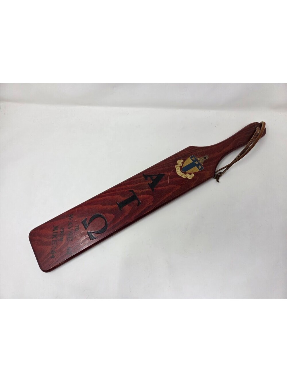 University of Cincinnati Sigma Chapter Wooden Paddle Lambda Chi Alpha